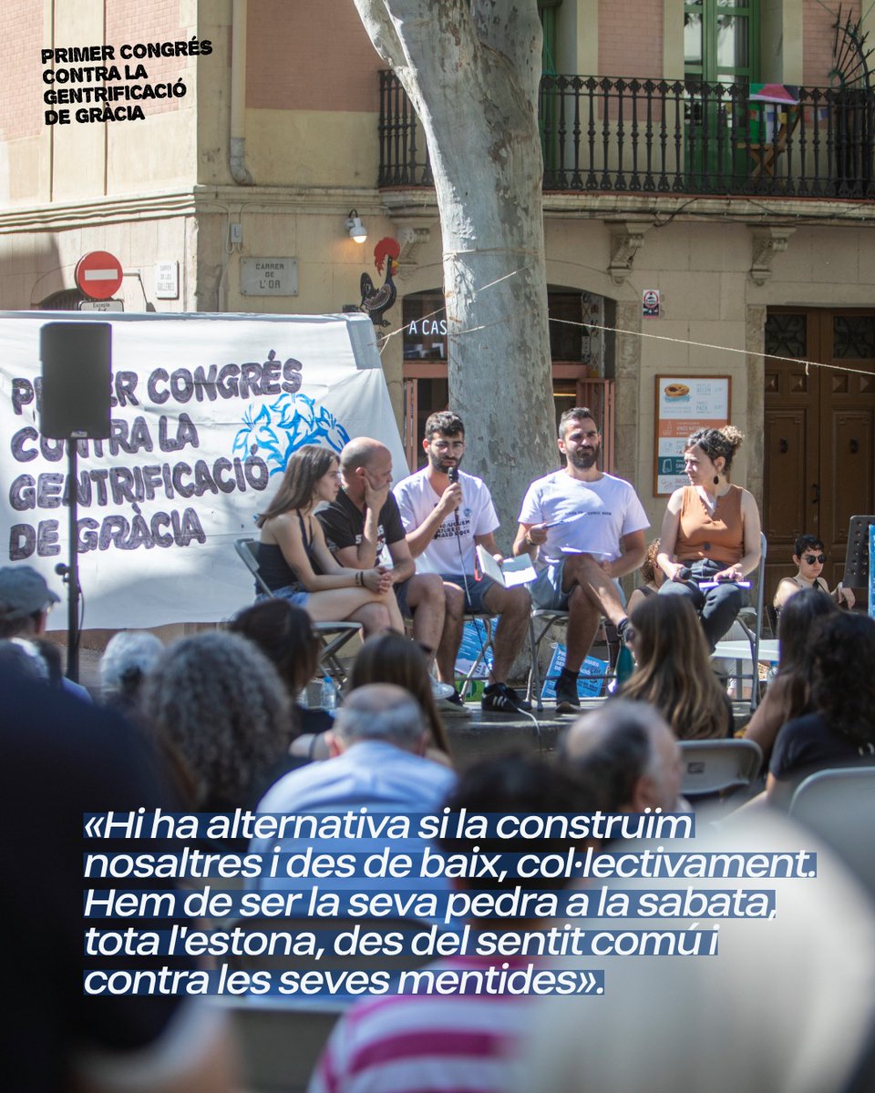 🪡 Seguint amb la primera xerrada del Congrés, es va evidenciar com la gentrificació és un fenomen global que, amb diferents intensitats, afecta arreu. Les eines per combatre-la, si s’adapten al context, poden ser compartides i útils arreu del territori.