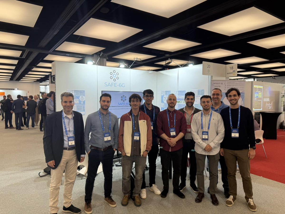 SAFE-6G project (@safe6g) on Twitter photo #LearnAboutSAFE6G: Great participation and strong performance from the SAFE-6G project at <a href="/EuCNC/">2025 EuCNC & 6G Summit</a> 2025! 🚀Engaging presentations, fruitful discussions, and impactful demos highlighted our commitment to secure and trustworthy 6G innovation. Thanks to all who visited us! 🔐
<a href="/6G_SNS/">SNS JU</a> #LearnAboutSAFE6G: Great participation and strong performance from the SAFE-6G project at <a href="/EuCNC/">2025 EuCNC & 6G Summit</a> 2025! 🚀Engaging presentations, fruitful discussions, and impactful demos highlighted our commitment to secure and trustworthy 6G innovation. Thanks to all who visited us! 🔐
<a href="/6G_SNS/">SNS JU</a>