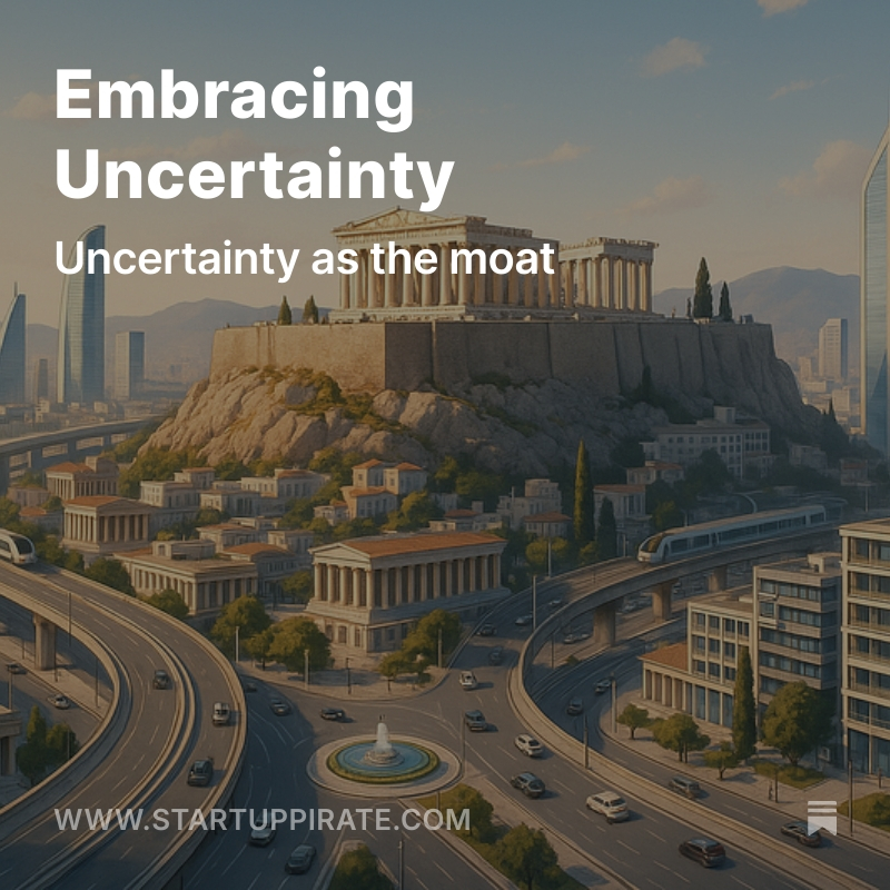 Ignore the mimetic warfare of the Gartner quadrant, the VC requests for startups, and think about what's unique, what's original, what's different

I wrote some thoughts about startups and uncertainty as a moat:
startuppirate.com/p/embracing-un…