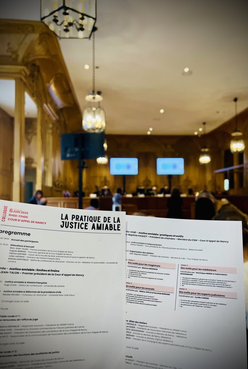 Le Barreau d’Epinal est représenté au colloque organisé à la Cour d’Appel de Nancy sur la pratique de la justice amiable par Me Dorothée BERNARD pour réfléchir, avec tous les acteurs du monde judiciaire, au développement des modes amiables de résolution des litiges
