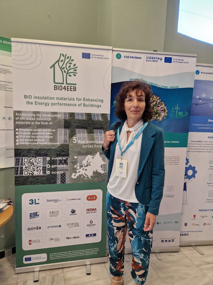 🌍 Great moments for #BIO4EEB at #CircleTheMed in Athens!

👏 Eva Coscia (R2M IT) presented our work toward climate-neutral buildings using bio-based materials.

📍 June 3: Project booth &amp; pitch @ Technopolis
📍 June 4: Panels on circularity @ Acropolis Museum
#Med2030
