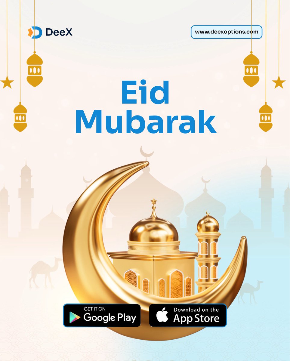 deexoptions's tweet photo. Happy Eid Mubarak! May the joy and blessings of this season fill your heart and home ๐
Weโre wishing you and your loved ones a celebration filled with love and gratitude.
Love, DeeX! โค๏ธ
#EidMubarak #DeeXoptions #Explore https://t.co/vHCQYT6YmL