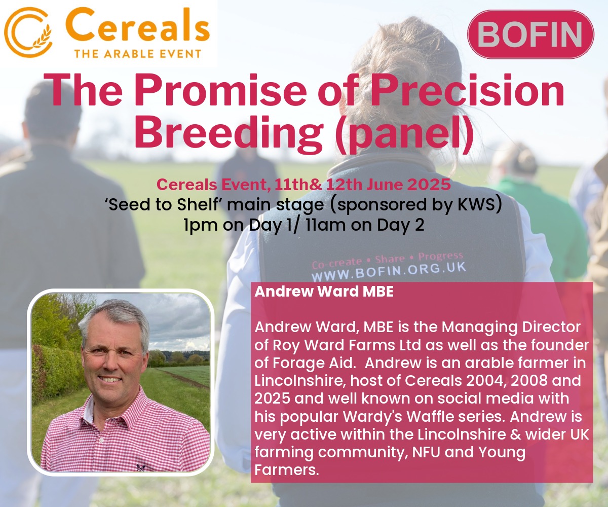 Next panelist to introduce is Andrew Ward MBE - arable farmer, Forage Aid founder &amp; social media favourite with Wardy’s Waffle!🌾👏The countdown for Cereals is well &amp; truly underway...see you all there! 👀🤩

P.S use code I42K5X to save 50% on your ticket cerealsevent.co.uk