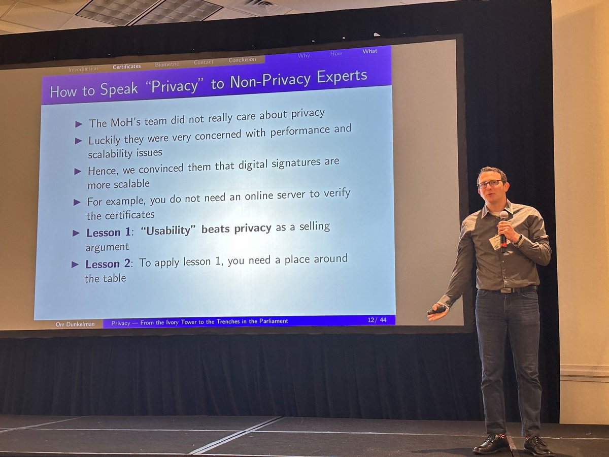 acmcodaspy's tweet image. Day 1 of #codaspy25 kicked off with Orr Dunkelman’s keynote on the value of privacy. Check out more details at codaspy.org/2025/