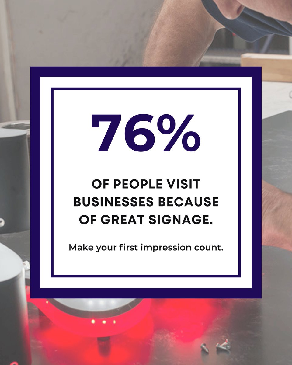 Did you know that 76% of people have visited a business because of its signage? 📢

At Benson Signs, we create signage that helps businesses stand.

📖 Want more insights? Read Custom Neon’s full article around why signage is such a powerful tool: customneon.com/10-business-si…

#Signs