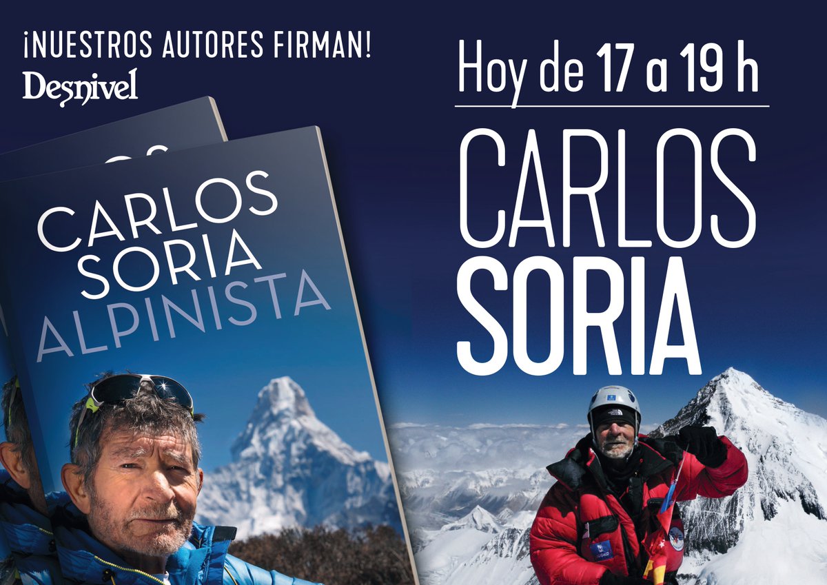 Editorial Desnivel (@editodesnivel) on Twitter photo Los autores de DESNIVEL firman en la @FLMadrid25 casetas nº 178-179. CARLOS SORIA hoy, 8 de junio, de 17 a 19 h. <a href="/libdesnivel/">Librería Desnivel</a> Los autores de DESNIVEL firman en la @FLMadrid25 casetas nº 178-179. CARLOS SORIA hoy, 8 de junio, de 17 a 19 h. <a href="/libdesnivel/">Librería Desnivel</a>