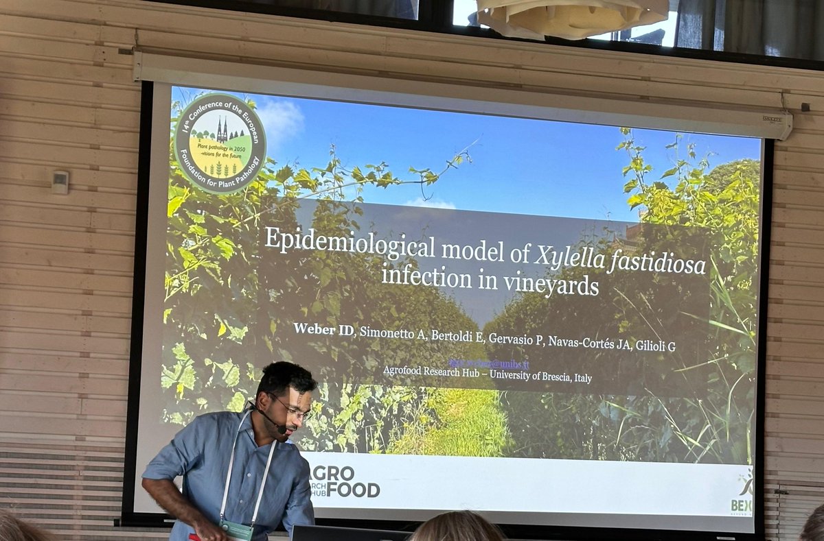BexylP's tweet image. The #BeXylProject proudly participated in the 14th Conference of the European Foundation for Plant Pathology, held this week in Uppsala, Sweden! 🇸🇪

Our speakers presented key research on Xylella fastidiosa:

🔬 Igor D. Weber (University of Brescia): &quot;Epidemiological model of…