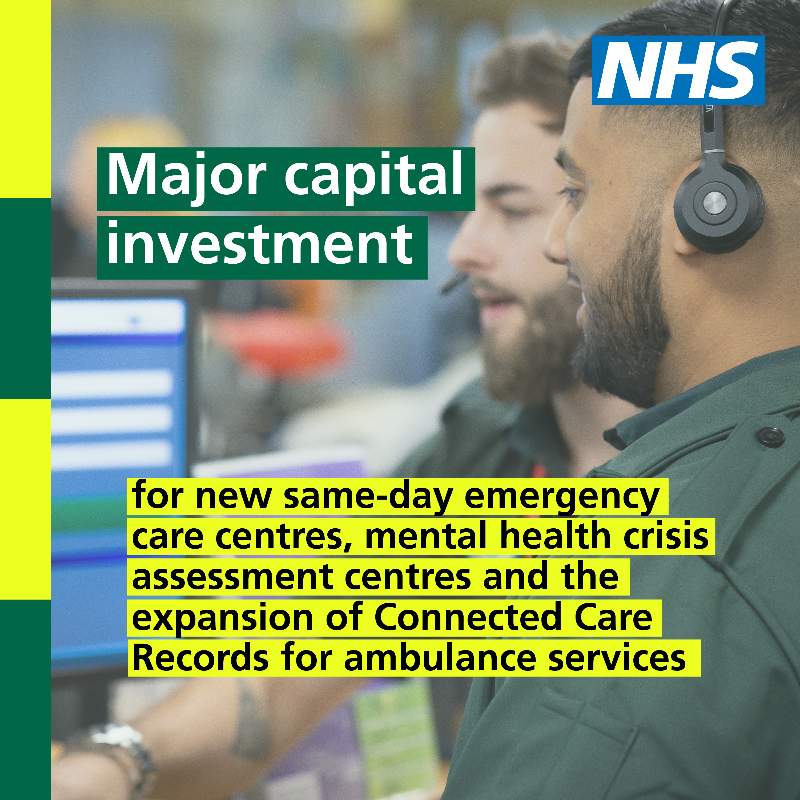 NHSEngland's tweet photo. Today we’ve launched a plan to deliver better and faster emergency care for patients this winter.
 
It focuses on keeping more ambulances on the road and enabling those ready to leave hospital to do so as soon as possible.
 
Find out more ⬇️