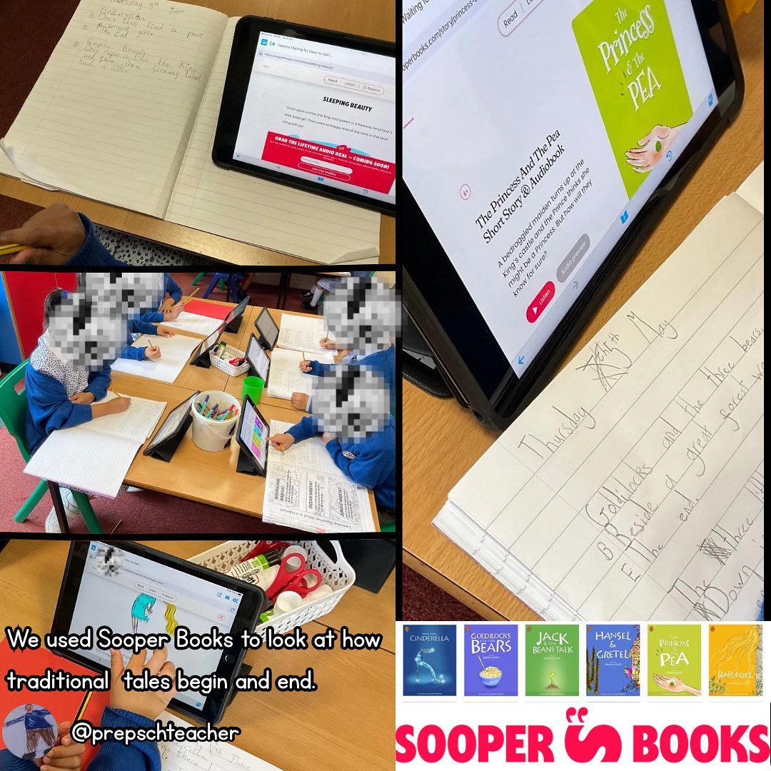 #Sooperbooks is a great free resource. Lots of books (we looked at the fairy tales for this lesson) all for free. They have audio book versions (paid subscription) and I wish I could get a school subscription for it #education #story #ks1 #teaching #teachingtips #stories