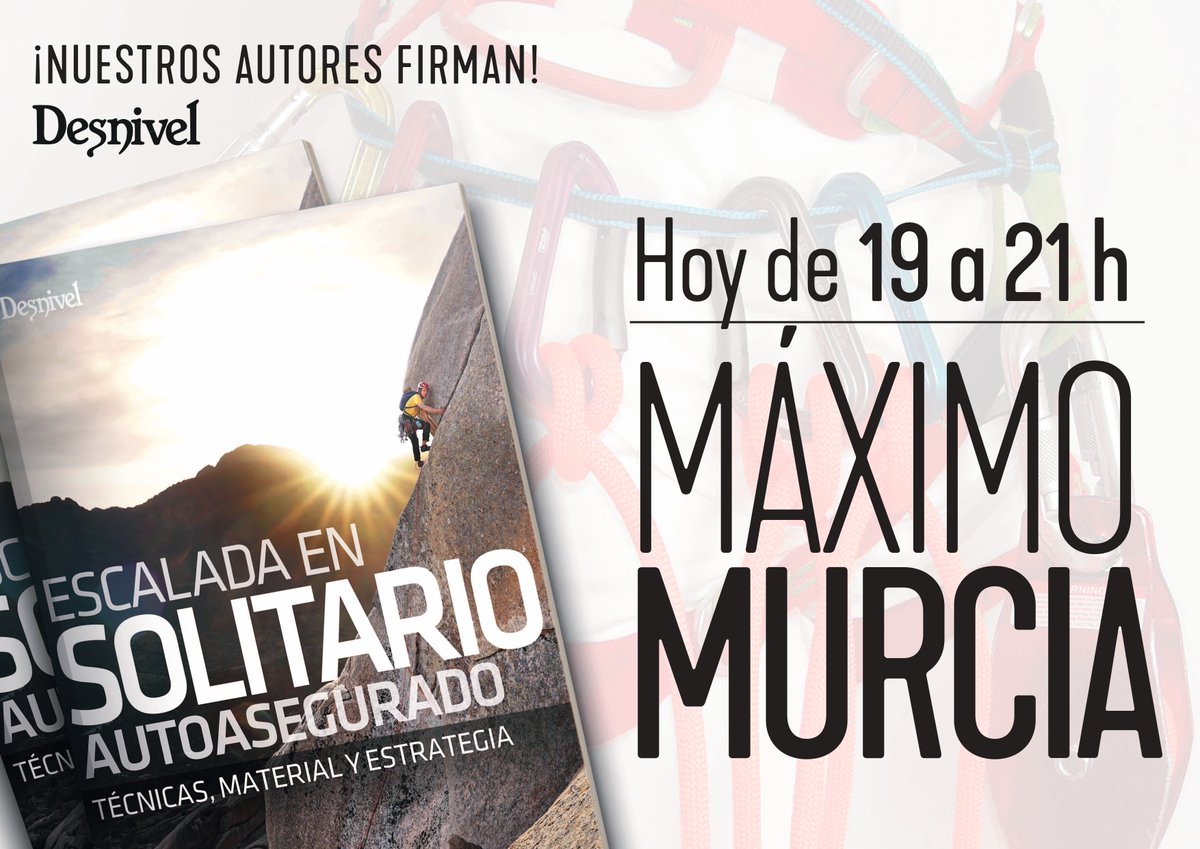 Editorial Desnivel (@editodesnivel) on Twitter photo Los autores de DESNIVEL firman en la @FLMadrid25 casetas nº 178-179. MÁXIMO MURCIA hoy, 7 de junio, de 19 a 21 h. <a href="/libdesnivel/">Librería Desnivel</a> Los autores de DESNIVEL firman en la @FLMadrid25 casetas nº 178-179. MÁXIMO MURCIA hoy, 7 de junio, de 19 a 21 h. <a href="/libdesnivel/">Librería Desnivel</a>
