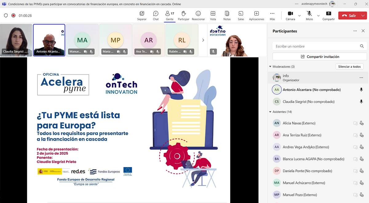 La última jornada de #AceleraPymeonTech dio a conocer a #pymes andaluzas los requisitos que deben cumplir para participar en convocatorias de financiación europeas.
Una oportunidad para dar el salto hacia la #TransformaciónDigital de sus negocios 👏👏👏
lc.cx/ziJurS