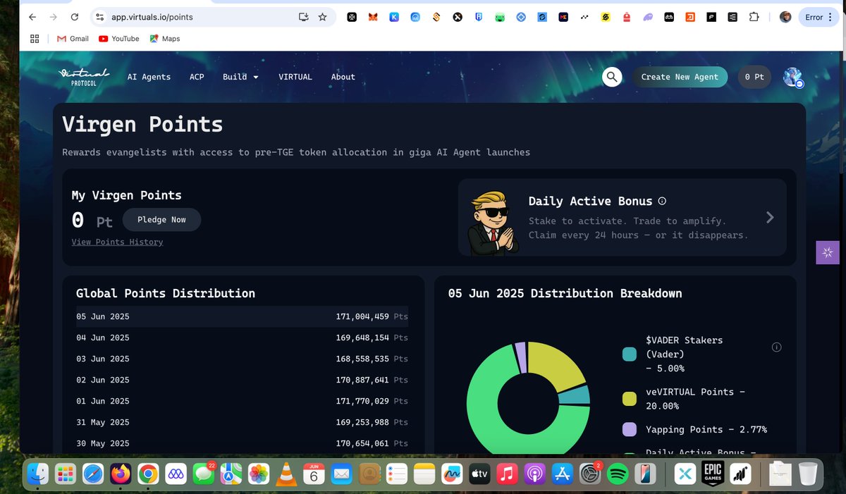 ๐๐ฎ๐ง๐ญฮ๐ซ (@kingsecheeh) on Twitter photo Gvirgen
Woke up and checked to see if i have earned some <a href="/virtuals_io/">Virtuals Protocol</a> points.
Unfortunately itโs still on Zero ๐ฎโ๐จ
What next? i keep yapping the more.
I guess they are yet to update it, or is there something else i need to do?
Lmk in comment, that would be helpful Gvirgen
Woke up and checked to see if i have earned some <a href="/virtuals_io/">Virtuals Protocol</a> points.
Unfortunately itโs still on Zero ๐ฎโ๐จ
What next? i keep yapping the more.
I guess they are yet to update it, or is there something else i need to do?
Lmk in comment, that would be helpful