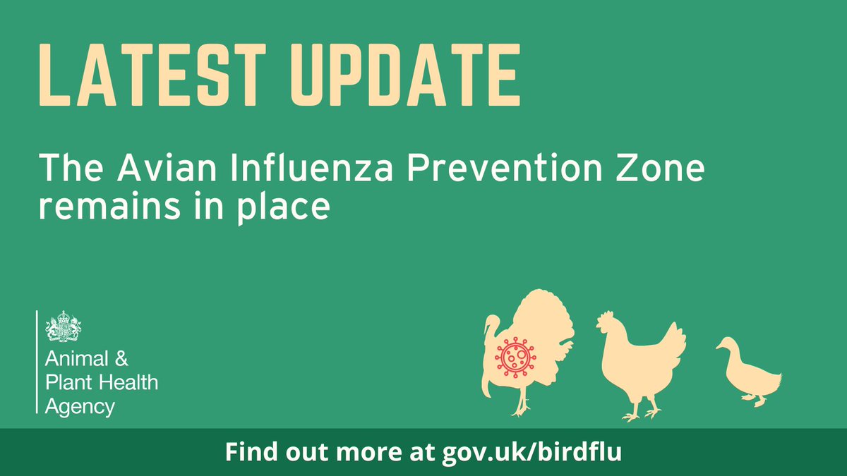 #birdkeepers if you are taking part in #OpenFarmSunday you must continue to follow the Avian Influenza Prevention Zone (AIPZ) rules. The AIPZ remains in place and strict biosecurity must be followed. Check the rules at gov.uk/guidance/avian… and keep your birds safe.
