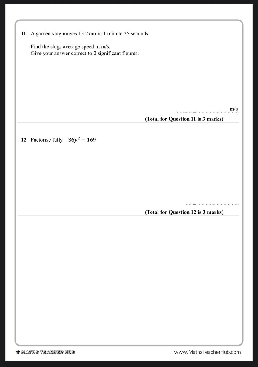 MathsTeacherHub's tweet image. 🚨3H Predicted Paper🚨
It was a late night getting this one ready, so I do apologise if there are any mistakes.
Hopefully there are some interesting questions for your students to cut their teeth with.
#mathspaper3 #gcsemaths
mcusercontent.com/ddac034ed01a24…