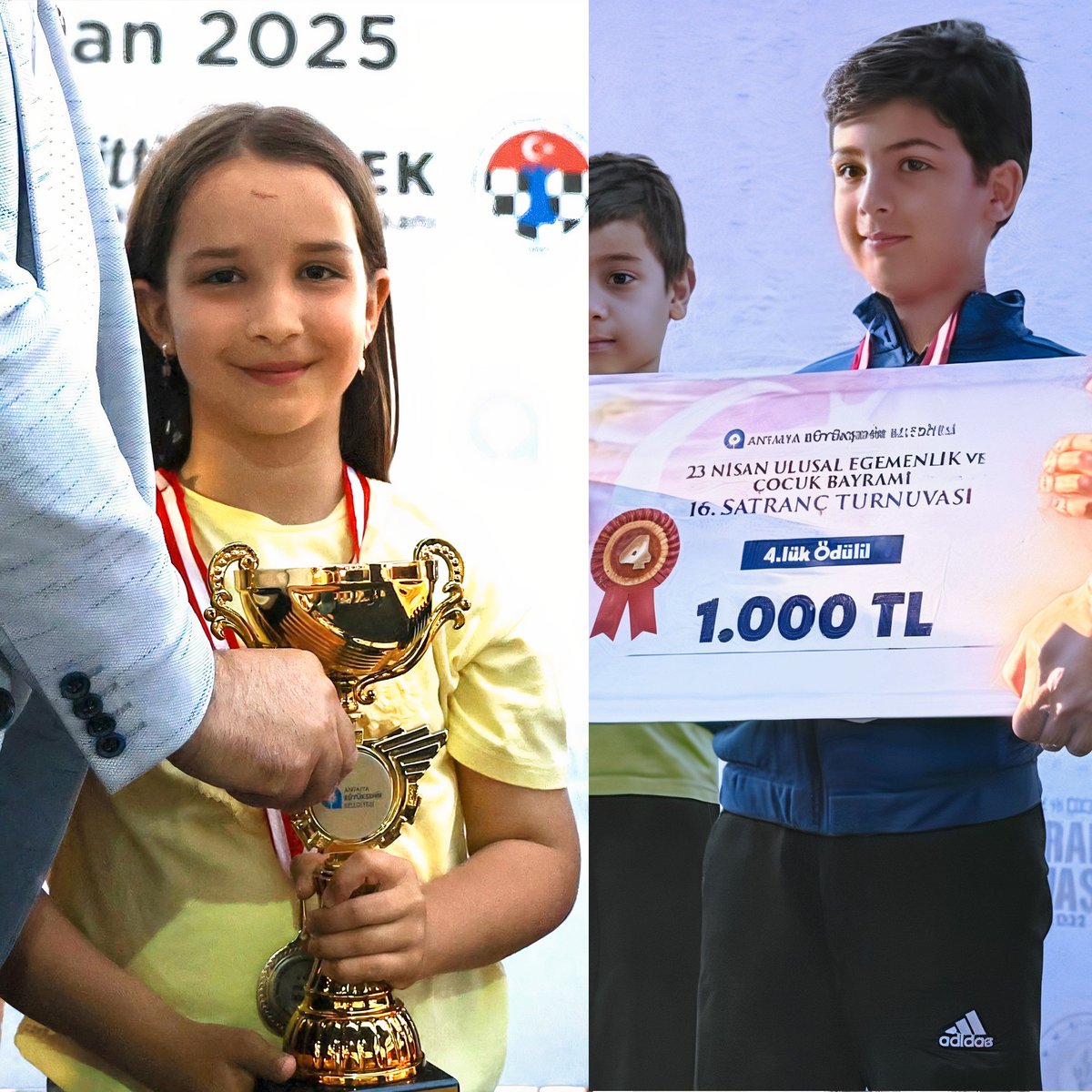 buyukustalar.org/2025/04/20/202… 

Antalya’da yapılan 23 Nisan Ulusal Egemenlik ve Çocuk Bayramı Satranç Turnuvası’nda kendi yaş gruplarında.

Öğrencilerimizi kutluyor, başarılarının devamını diliyoruz. 👏🏼👍🏻😊

#BüyükUstalar #SatrançKulübü #Antalya #Satranç #Chess #MilliTakım #Turkey🇹🇷