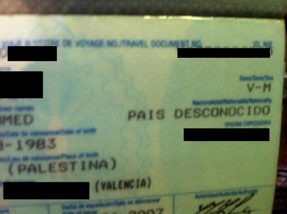 Este es el documento de identidad de una persona palestina. Vean qué pone en "Nacionalidad".