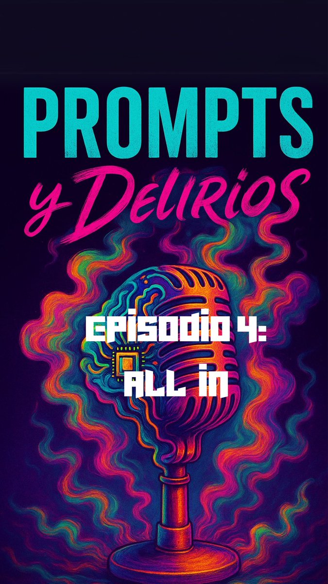 🎙️Tremendo episodio de #PromptsYDelirios con el genio loco <a href="/cris___stark/">cristian.systems</a> 

El frenetismo de la #IA parece que terminará cuando pasemos a una nueva realidad.

Delirios VARIOS y mucho contenido útil, práctico y de valor en el episodio 4: "ALL IN" ⤵️

youtube.com/watch?v=-RGoDS…