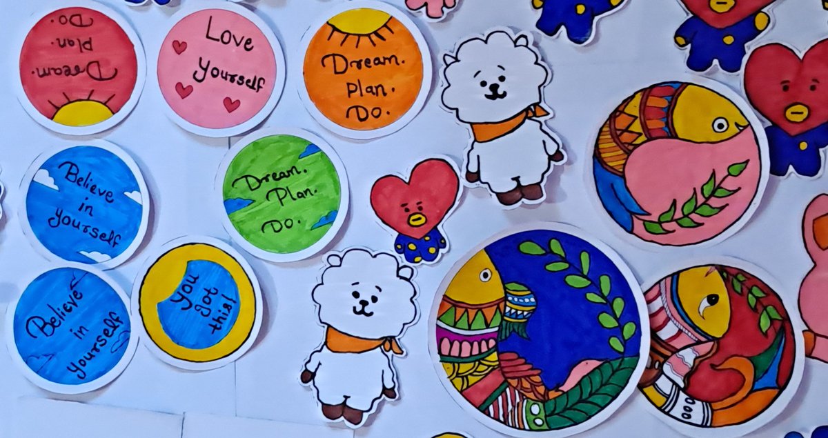 SiyaVictory's tweet image. My handmade sticker collection is finally here! 💕✨
BT21, mandalas &amp;amp; motivational quotes – all made with love 🎨💫

#HandmadeStickers #BTSARMY #BT21 #DesiArtist #SupportSmallBusiness