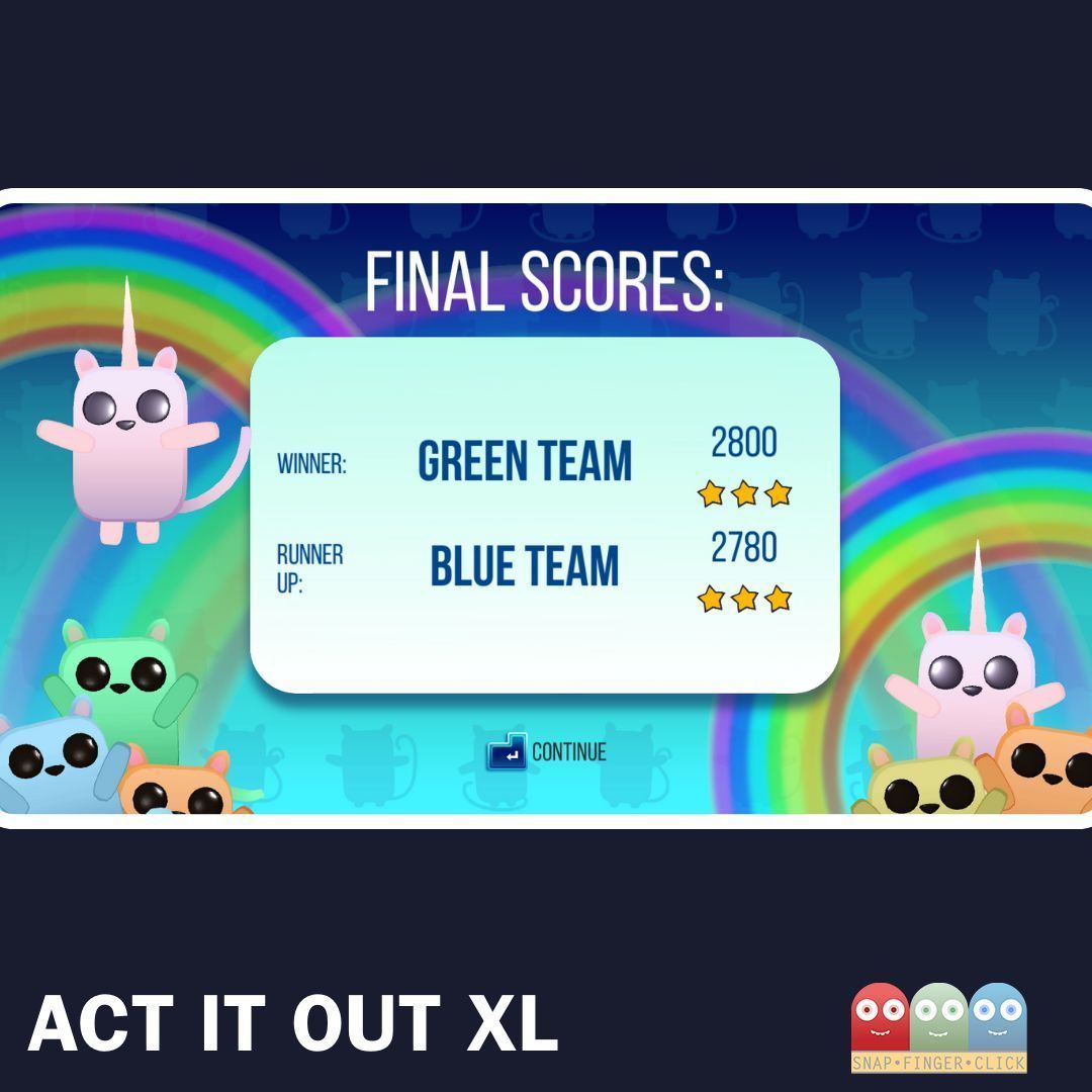 My favourite part about 'Teamplay' in ACT IT OUT XL! is trying not to laugh at my friends' terrible charades 💀

It's also a great mode if you want to add even more competition to a chill party game!

store.steampowered.com/app/675500/ACT…