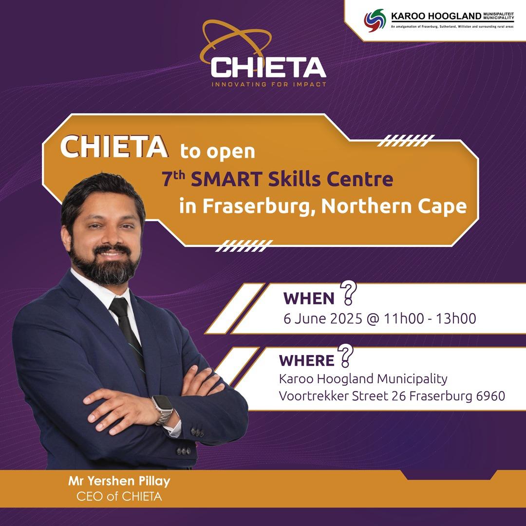 CHIETA’s 7th Smart Skills Centre tackles youth unemployment and digital inequality by bringing future-ready learning to underserved communities,

Empowering the Northern Cape for a more inclusive, skilled future.

#SmartSkills #CHIETA