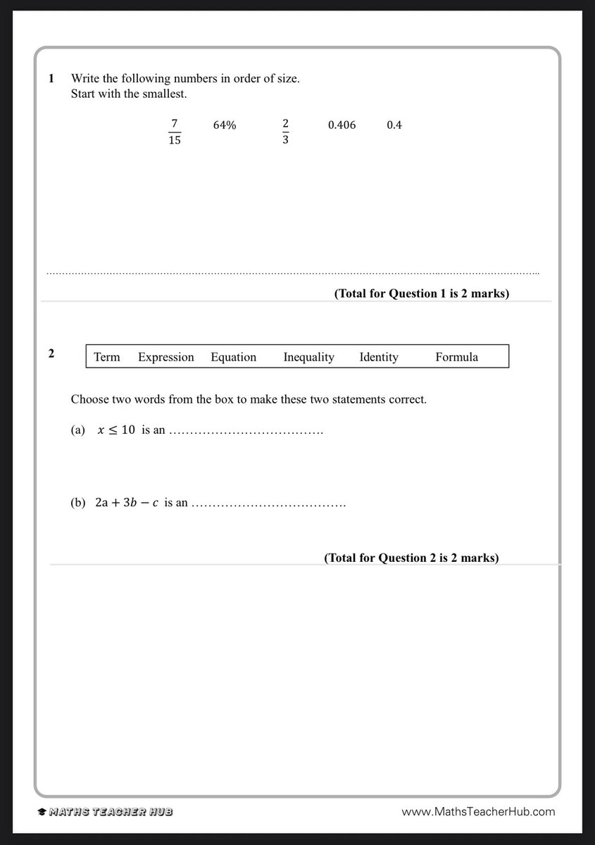 MathsTeacherHub's tweet image. 🚨3F Predicted Paper🚨
It’s been a busy few days, so I hope your students enjoy trying out this paper.
I have created brand new questions from the topics that haven’t yet appeared on paper 1 or 2.
#mathspaper3 #gcsemaths
mcusercontent.com/ddac034ed01a24…
