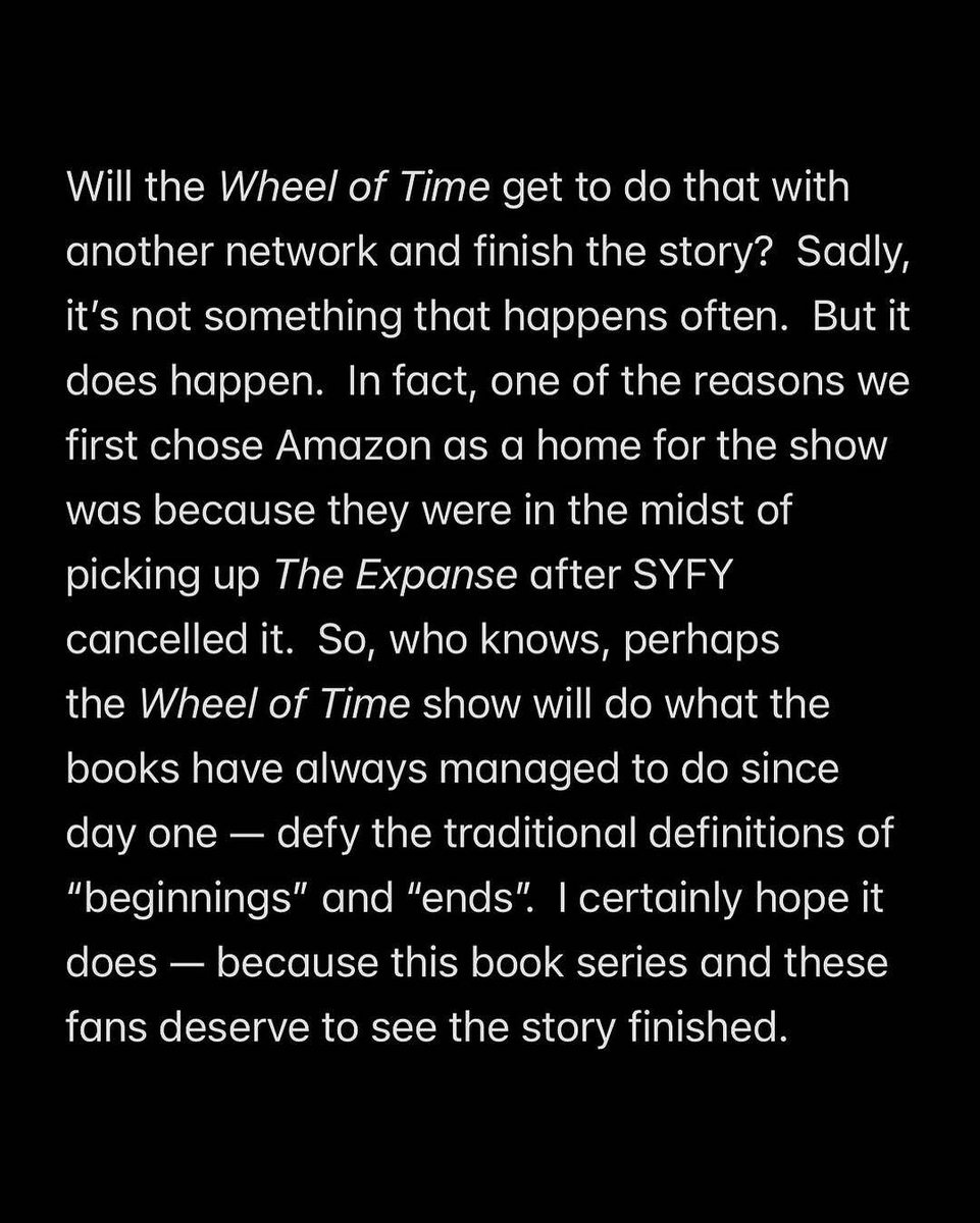 BREAKING: Rafe Judkins speaks for the first time since the show's cancellation. 

The decision to cancel seems to be beyond the control of anyone who's worked creatively on the show. This has always been a studio/streamer play. 

#SaveWOT #TheWheelOfTime 
❤️📖📺🤞