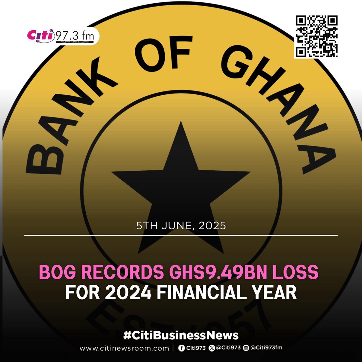 Bank of Ghana Records GH¢9.49 Billion Loss in 2024. A record GH¢60.8 billion loss in 2022.

Here’s What That Means for You before you try to defend the former bank of Ghana governor when he is being prosecuted.

this loss won’t disappear into thin air. Ghanaians will end up