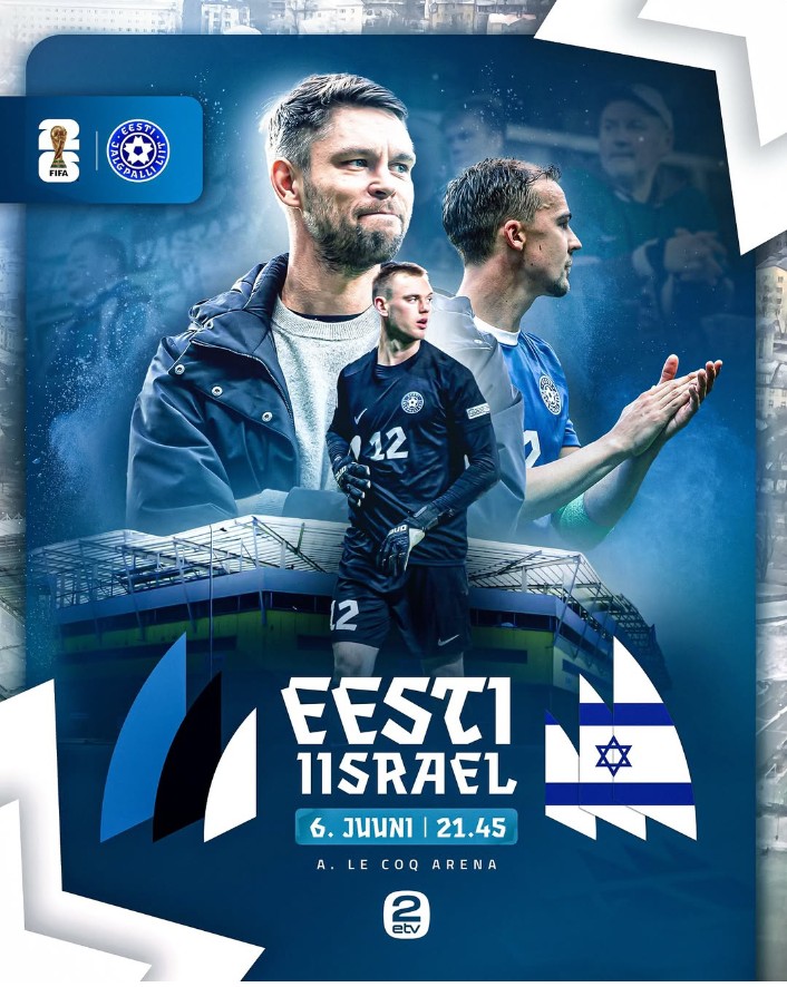 EstonieFrance's tweet photo. JOUR DE MATCH 
Estonie-Israel 
🕐 20 h 45 
📺 Etv 2
🏟️ LilleKula Station, Tallinn
#ESTISR 
#WeAre26 https://t.co/RMPOGRRdpF