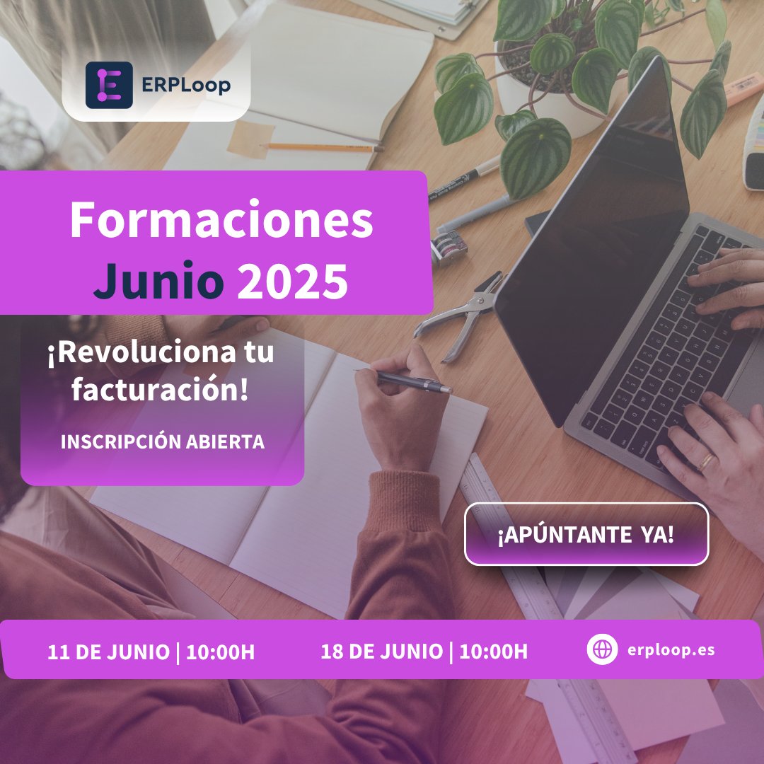 ADISSInforma's tweet image. 🎉 ¿Estabais esperando las formaciones de junio?
¡Pues ya están aquí! 💻✨
Domina #ERPLoop y mejora la gestión de tu empresa con nuestras formaciones online y gratuitas.
🔹 11 de junio | 10:00h
🔹 18 de junio | 10:00h
📲 Inscríbete ya en:
erploop.es/formaciones-er…
#FormaciónERPLoop