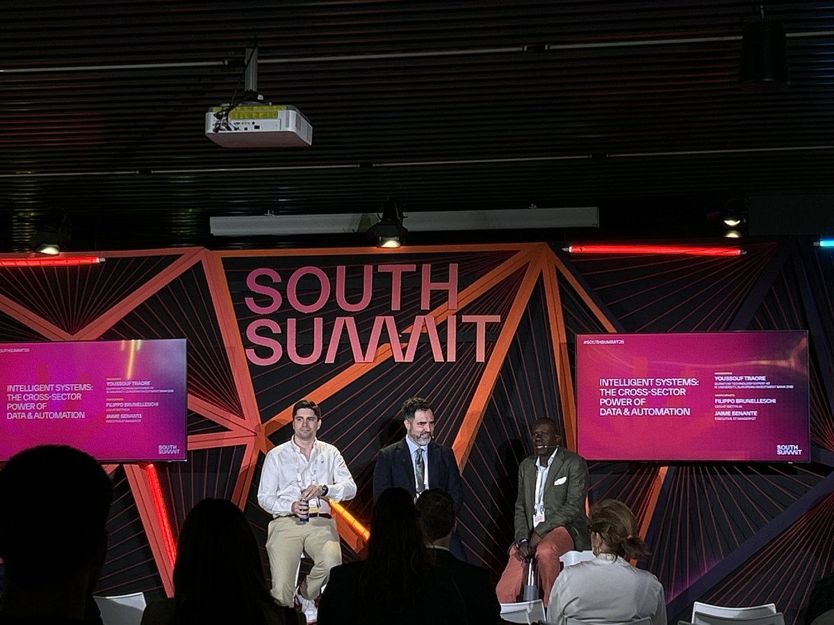 #Data + #automation = the new engine of industry
We have the pleasure of listening to experts from <a href="/mundiventures/">Mundi Ventures</a> <a href="/imageryst/">Imageryst</a> and Mettis AI so that they can explain to us what this equation consists of. 

#SouthSummit25