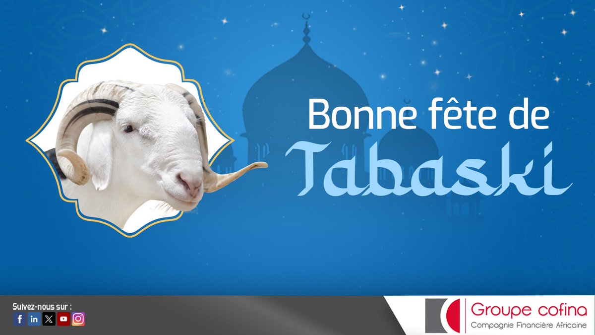 BONNE FÊTE DE TABASKI !
Que cette journée vous apporte paix, bonheur et bénédictions. Célébrons avec amour, partage et solidarité. 📷📷 ​

#Tabaski2025 #EidMubarak #GroupeCofina