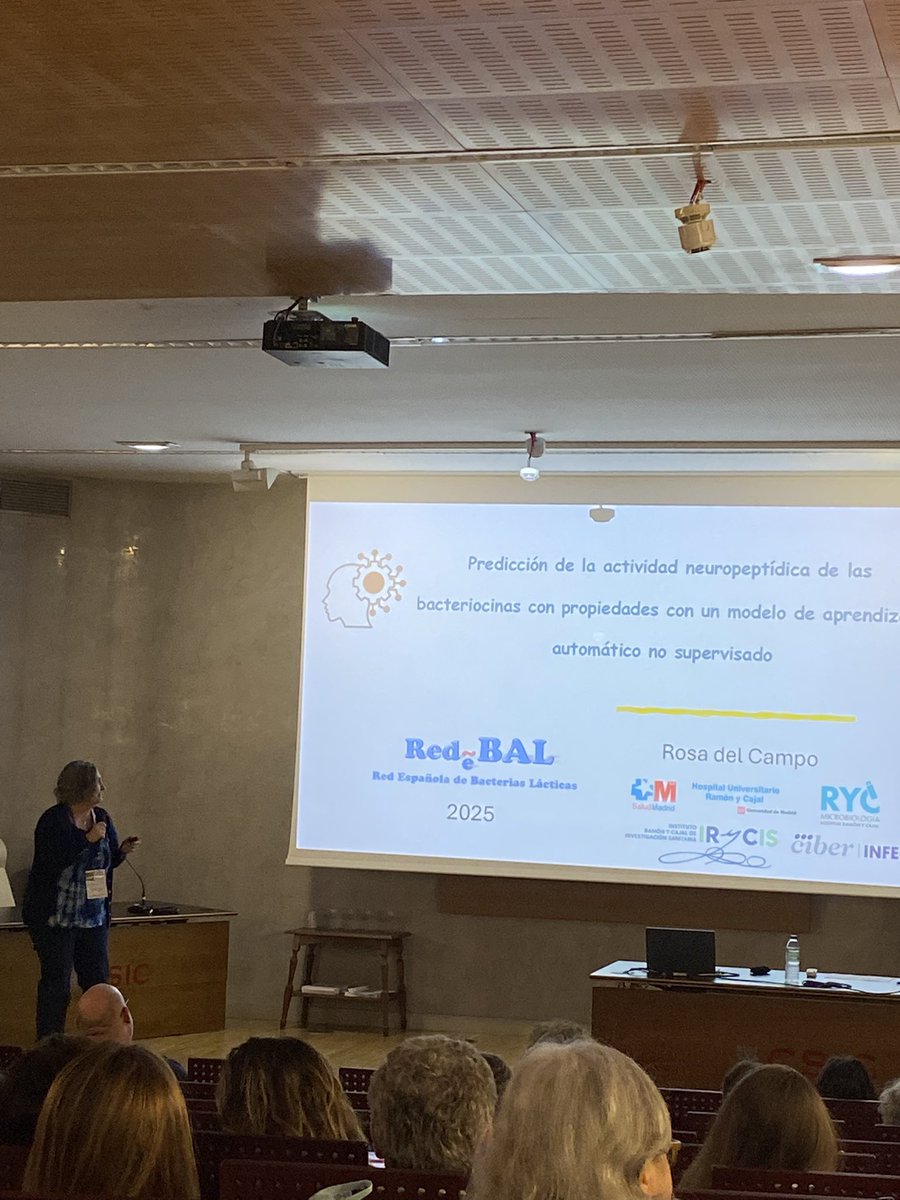 Predicción de la actividad neuropectidica de las bacteriocinas con propiedades con un modelo de aprendizaje automático no supervisado por Rosa del Campo del Hospital Ramón y Cajal de Madrid