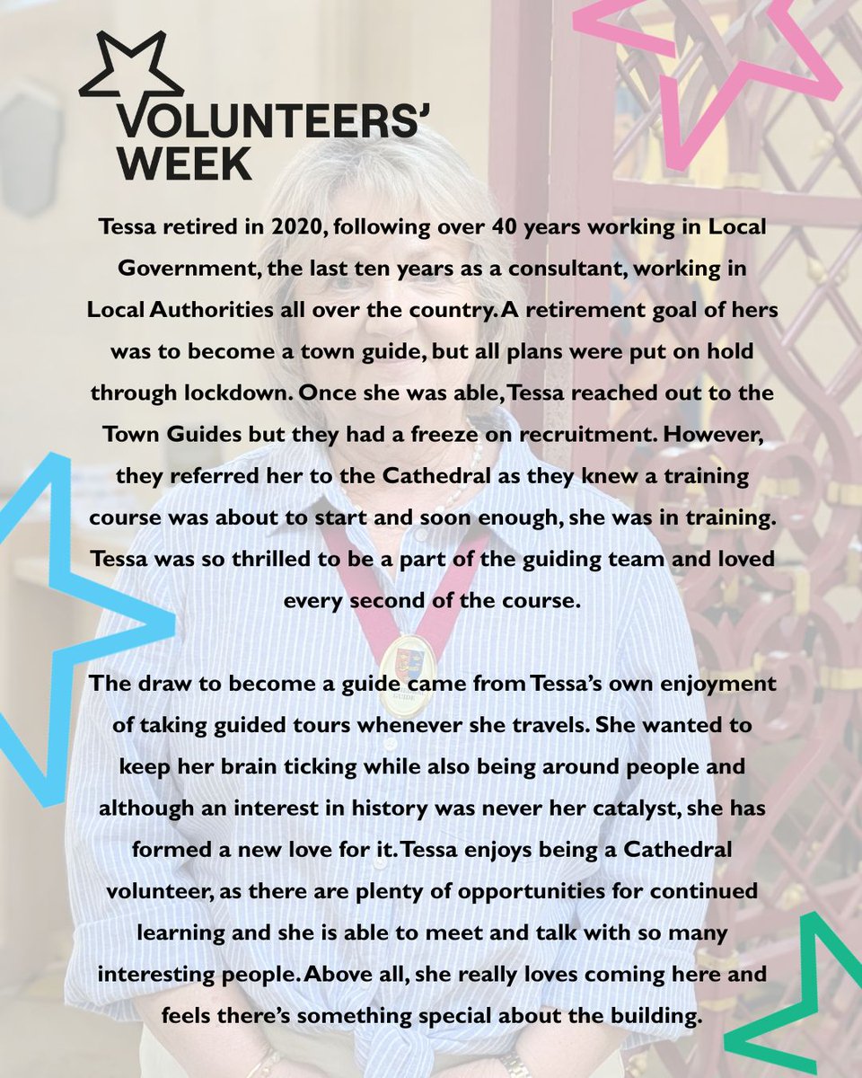 Monday 2 June – Sunday 8 June is #VolunteersWeek. Volunteers are at the heart of the Cathedral and what we do. We have over 300 volunteers in our guild, so we can’t introduce them all, but we’d like you to meet a few of them this week!