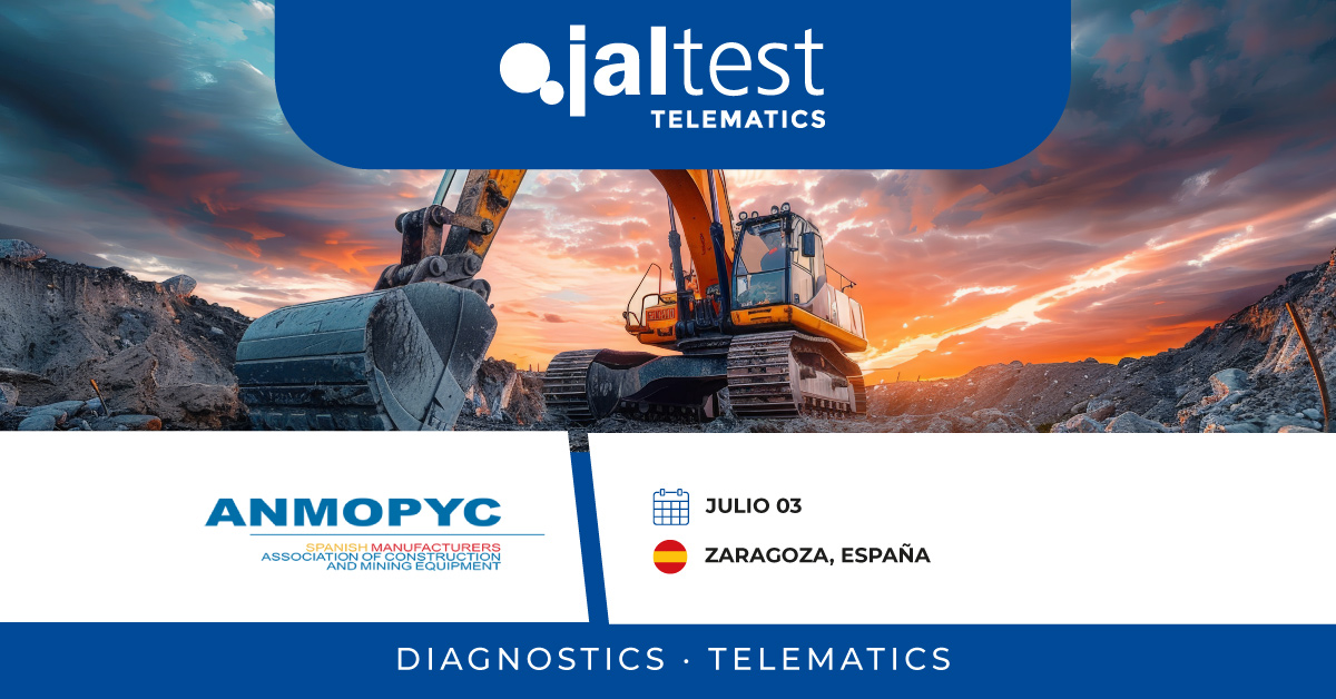 🔧🚜 El 3 de julio estaremos en la Asamblea General de <a href="/ANMOPYC_es/">ANMOPYC</a> en Zaragoza 🇪🇸 para presentar nuestras soluciones de #telemática avanzada para maquinaria de construcción.

¡Nos vemos allí! ⚙️📡

#JaltestTelematics #Cojali #Construcción #OEM