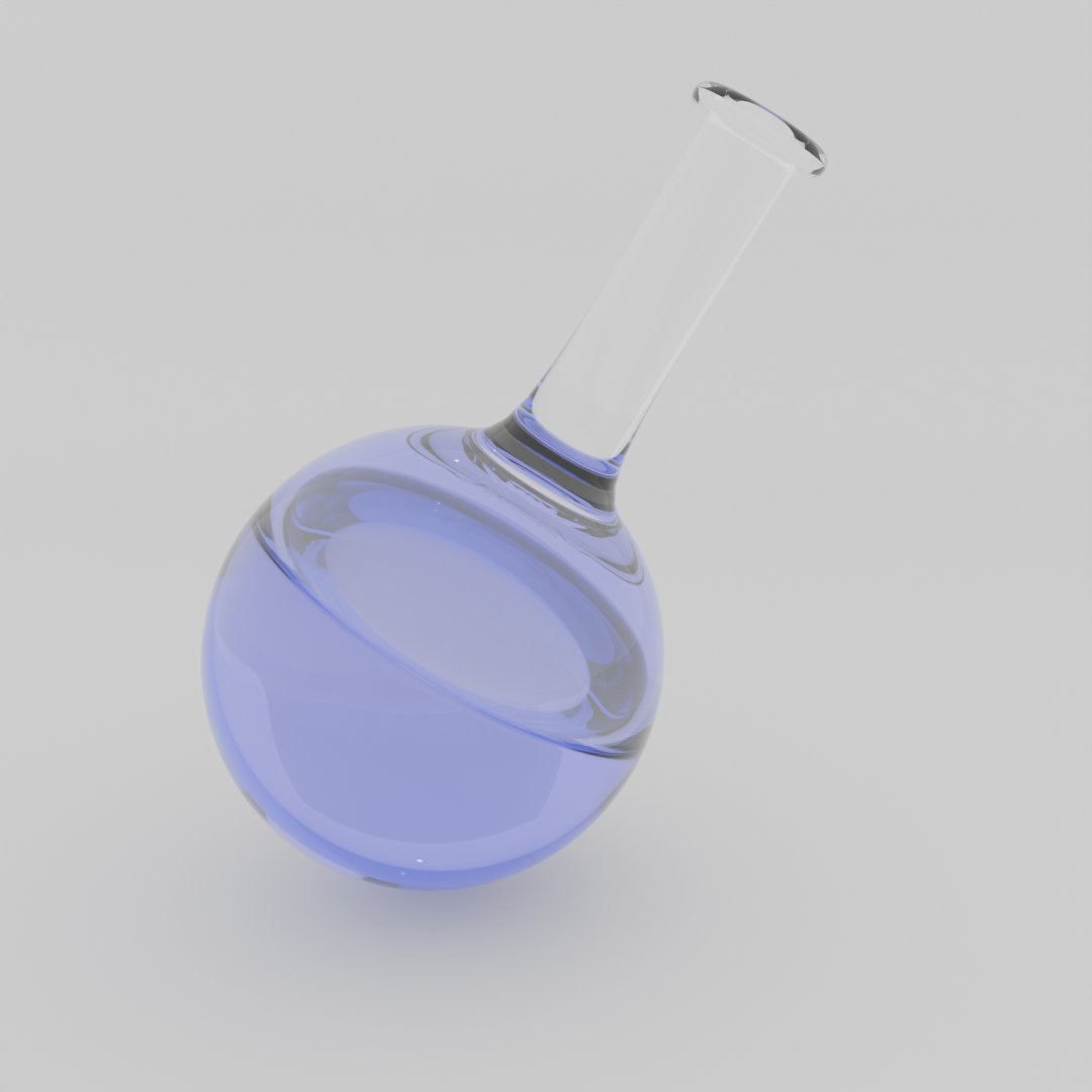 Ren236_00's tweet image. blenderのYouTubeのチュートリアルでフラスコみたいなのを作ってみました！！
＃blender　＃blender４　＃フラスコ　
＃チュートリアル　＃YouTube