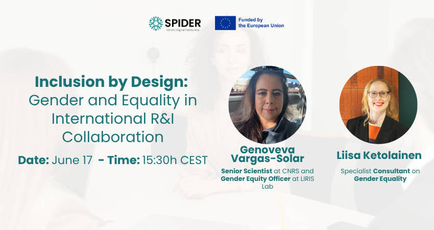 spider_HEU's tweet image. Don&apos;t miss out! Our Community of Practice webinar &quot;Inclusion by Design: Gender and Equality in International R&amp;amp;I Collaboration&quot;
📅 17 June | ⏰ 15:30 CEST
Join experts discussing how inclusive approaches drive digital transformation.
Register: bit.ly/44c2CkH #Inclusion
