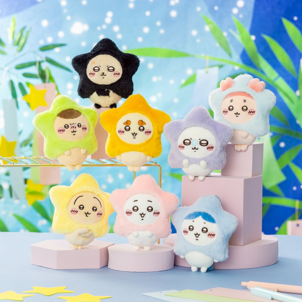 ちいかわ 星に願いを マスコット うさぎ ハチワレ モモンガ 他 コンプリート ちいかわグッズ公式 on X: 