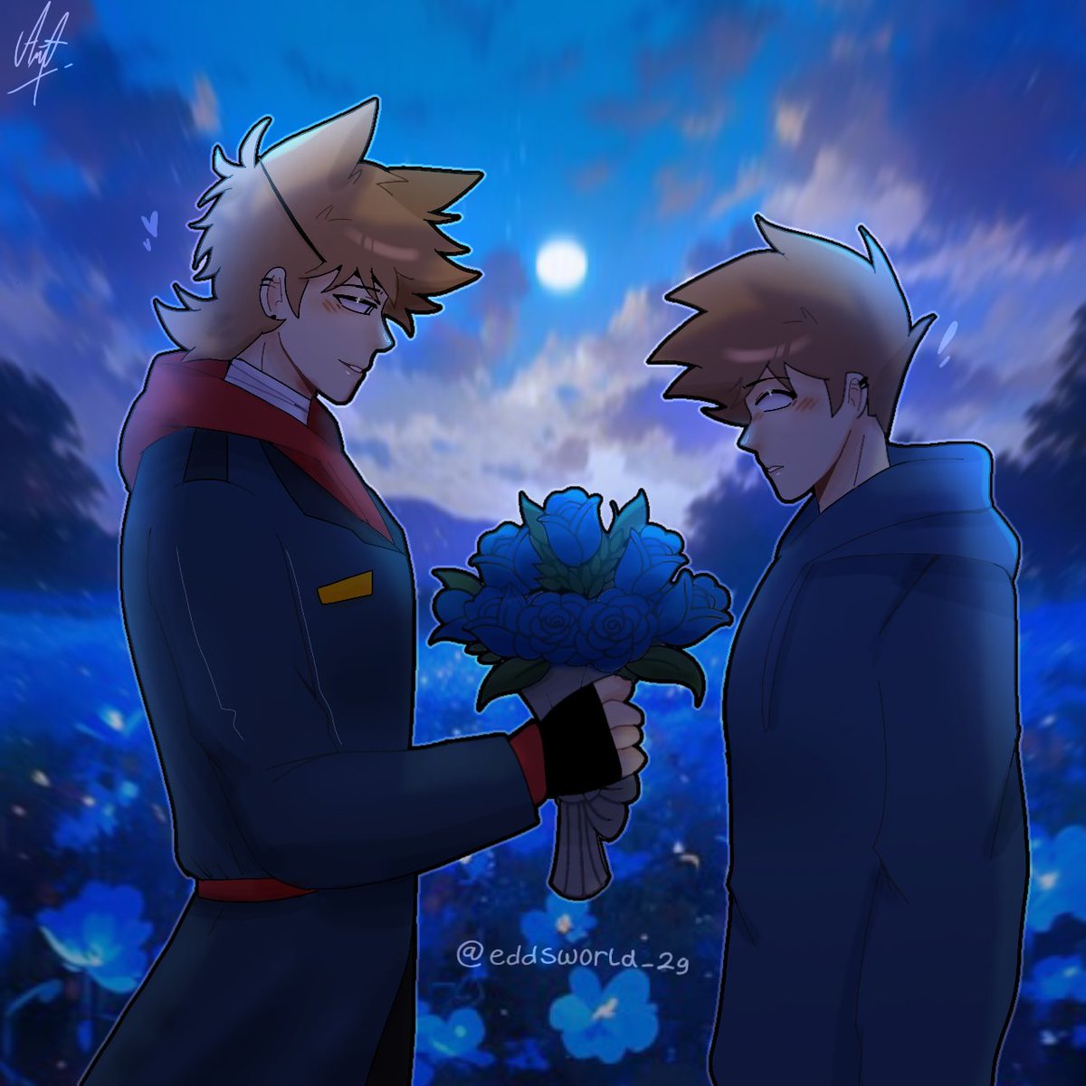 Tord ft, and Tom ❤️💙✨ #Tordtom #eddsworld #myart