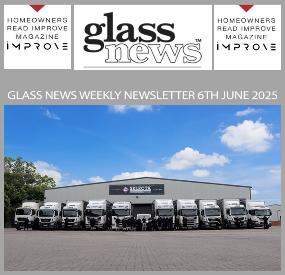 Glass News (@glassnewsmag) on Twitter photo Here's a round up of the weeks latest news. See our top stories and many more <a href="/SelectaSystems/">Selecta Systems</a> <a href="/GGF_News/">Glass and Glazing Federation</a> <a href="/BusinessPilotUK/">Business Pilot Installation Company CRM /ERP</a> <a href="/WindowSupplyCo/">WindowSupply</a> <a href="/UAP_Limited/">UAP Limited</a> <a href="/SheerlineSystem/">Sheerline</a> <a href="/theNBS/">NBS | Powered by Hubexo</a> <a href="/AlunetSystems/">Alunet Systems</a> <a href="/VastPR/">Vast PR</a> <a href="/LascoPR/">Lasco</a>
Please click this link to read the mailer:-
glassnews.co.uk/mailers/june_0β¦ Here's a round up of the weeks latest news. See our top stories and many more <a href="/SelectaSystems/">Selecta Systems</a> <a href="/GGF_News/">Glass and Glazing Federation</a> <a href="/BusinessPilotUK/">Business Pilot Installation Company CRM /ERP</a> <a href="/WindowSupplyCo/">WindowSupply</a> <a href="/UAP_Limited/">UAP Limited</a> <a href="/SheerlineSystem/">Sheerline</a> <a href="/theNBS/">NBS | Powered by Hubexo</a> <a href="/AlunetSystems/">Alunet Systems</a> <a href="/VastPR/">Vast PR</a> <a href="/LascoPR/">Lasco</a>
Please click this link to read the mailer:-
glassnews.co.uk/mailers/june_0β¦