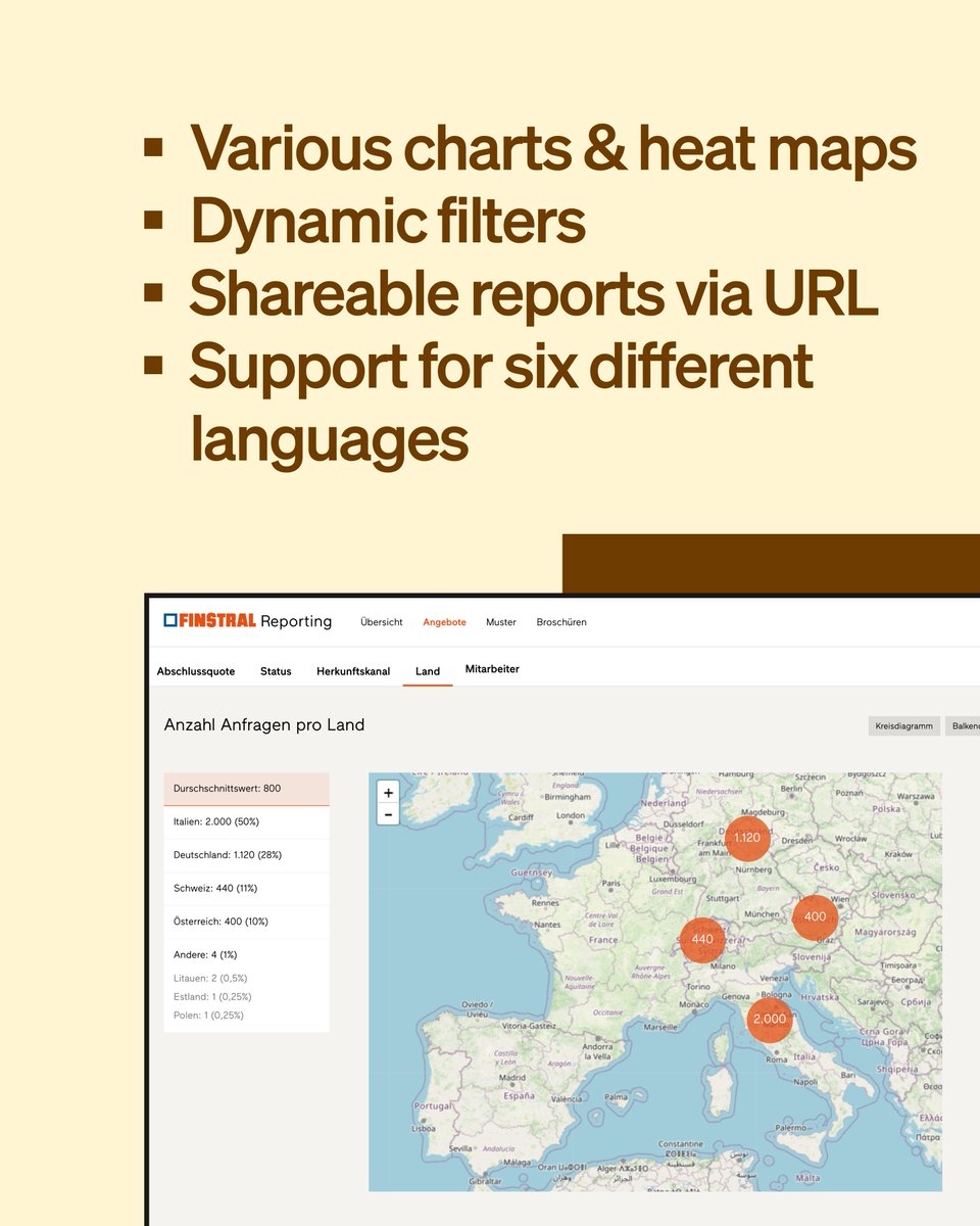 🆕 New Project: Custom Reporting Tool for Finstral

Together with Finstral, we developed a tailored reporting solution that turns sales data into insights and simplifies decision-making. 📊🏭🧩