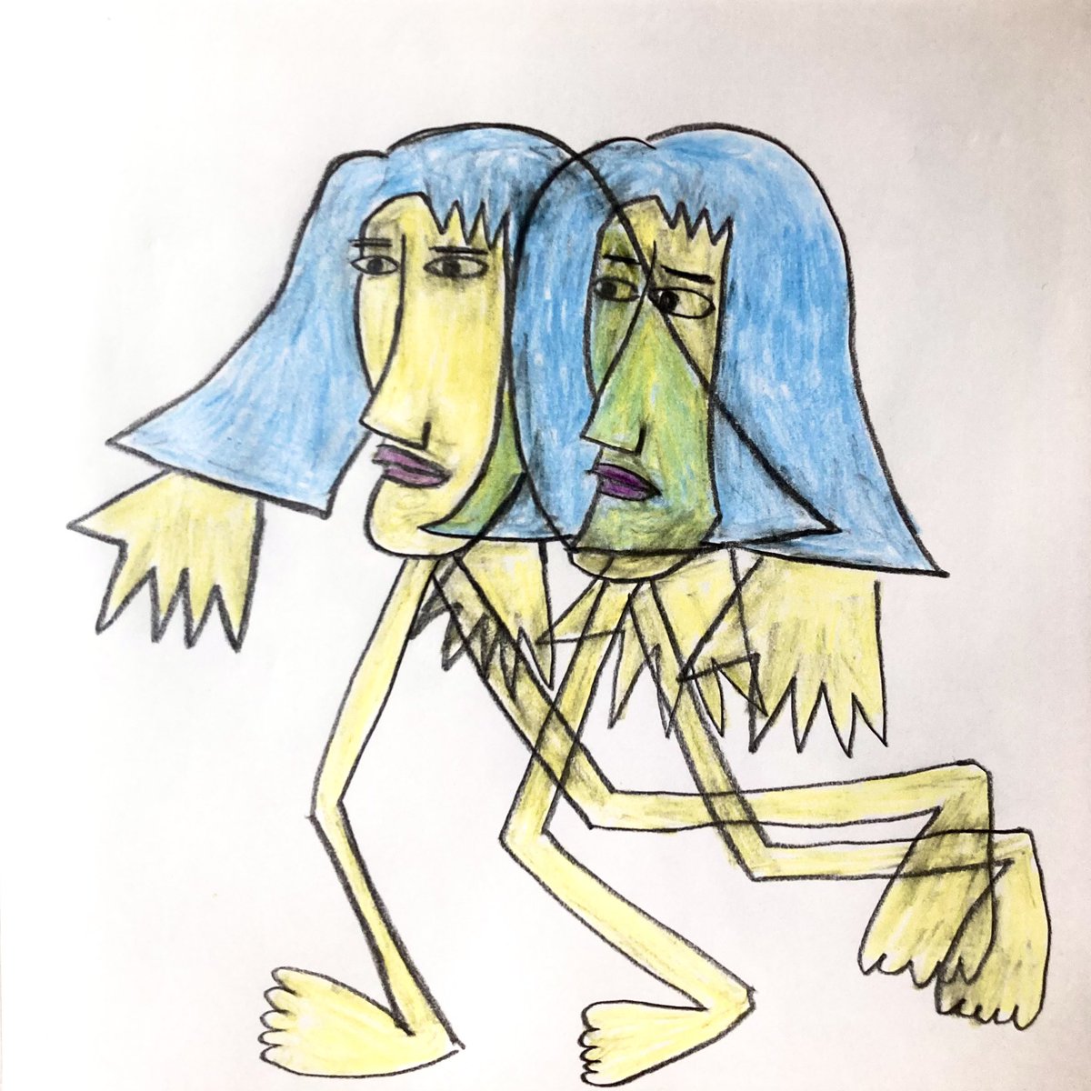 #アート #イラスト #art  #arte #色鉛筆画　 #色鉛筆 #drawing #illustration #oc #ドローイング

"overlapping Creatures 2"