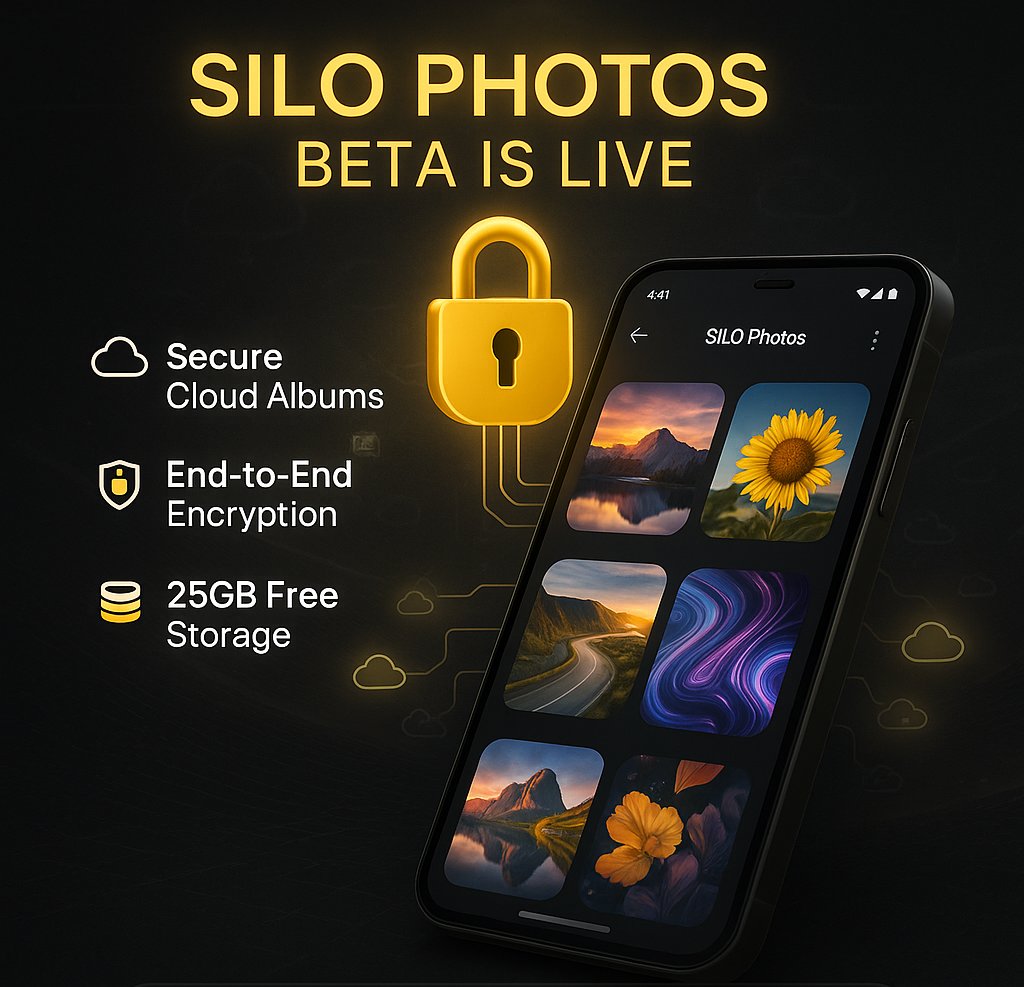 SILO Photos (Beta) is Live on Android
Your memories, your privacy.

🚨 SILO Photos (Beta) is now LIVE on Google Play!
• 🔒 100% private
• ☁️ Decentralized
• 💾 Free 25GB storage
Say goodbye to surveillance storage.

🔗 play.google.com/store/apps/det…

#SILO #SILOPhotos #LarissaNetwork