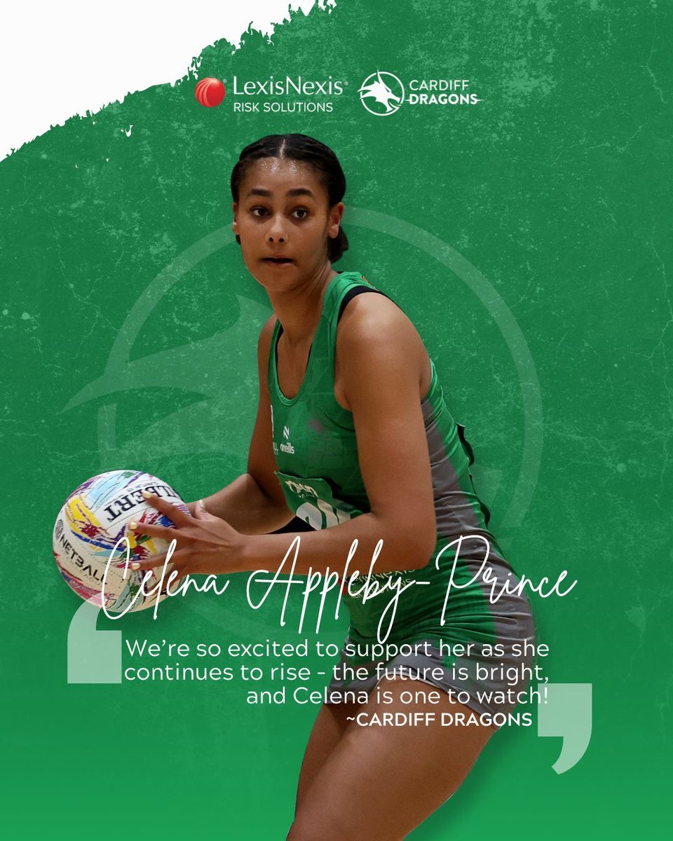 A huge congratulations to Celena Appleby-Prince on her selection to the Future Roses programme 2025/2026! 🔥

We are so excited to support her as she continues to rise - the future is bright, and Celena is one to watch! 🐉

#CardiffDragons #WomensNetball #Cardiff #Netball
