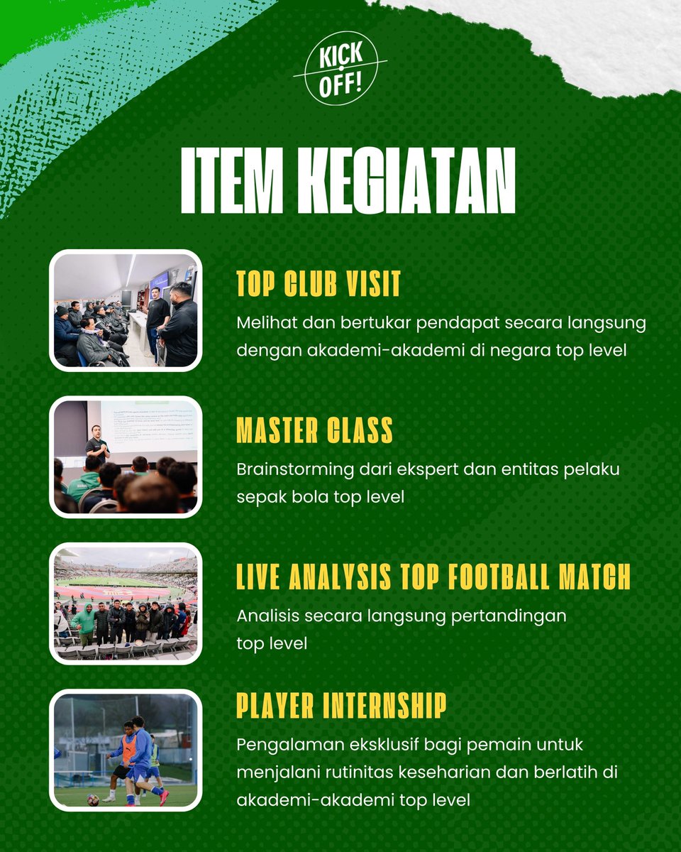 kickoffid's tweet image. Aventura en Espana jadi program international internship yang kami jalani bersama @pt_lib dan @ekkonomethod di tahun ini. 18 pemain dan pelatih terbaik @epaliga1 U16 berkesempatan emas belajar sepakbola di Spanyol.

#kickoffmethod #ekkonomethod #individualdevelopment