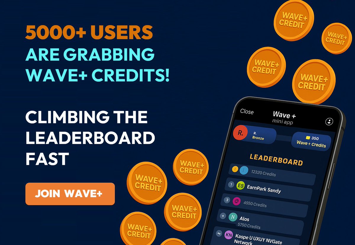 waveplusglobal's tweet photo. 🔥 5,000+ users are tapping non-stop &amp; climbing the Wave+ leaderboard fast!  

Missed it? You’re already behind 👀

💥Tap. Earn. Win.  

Start here 👉 https://t.co/gY880h1nnB

#WavePlus #TapToEarn #NILA #CryptoRewards https://t.co/YSGP0vDBUY