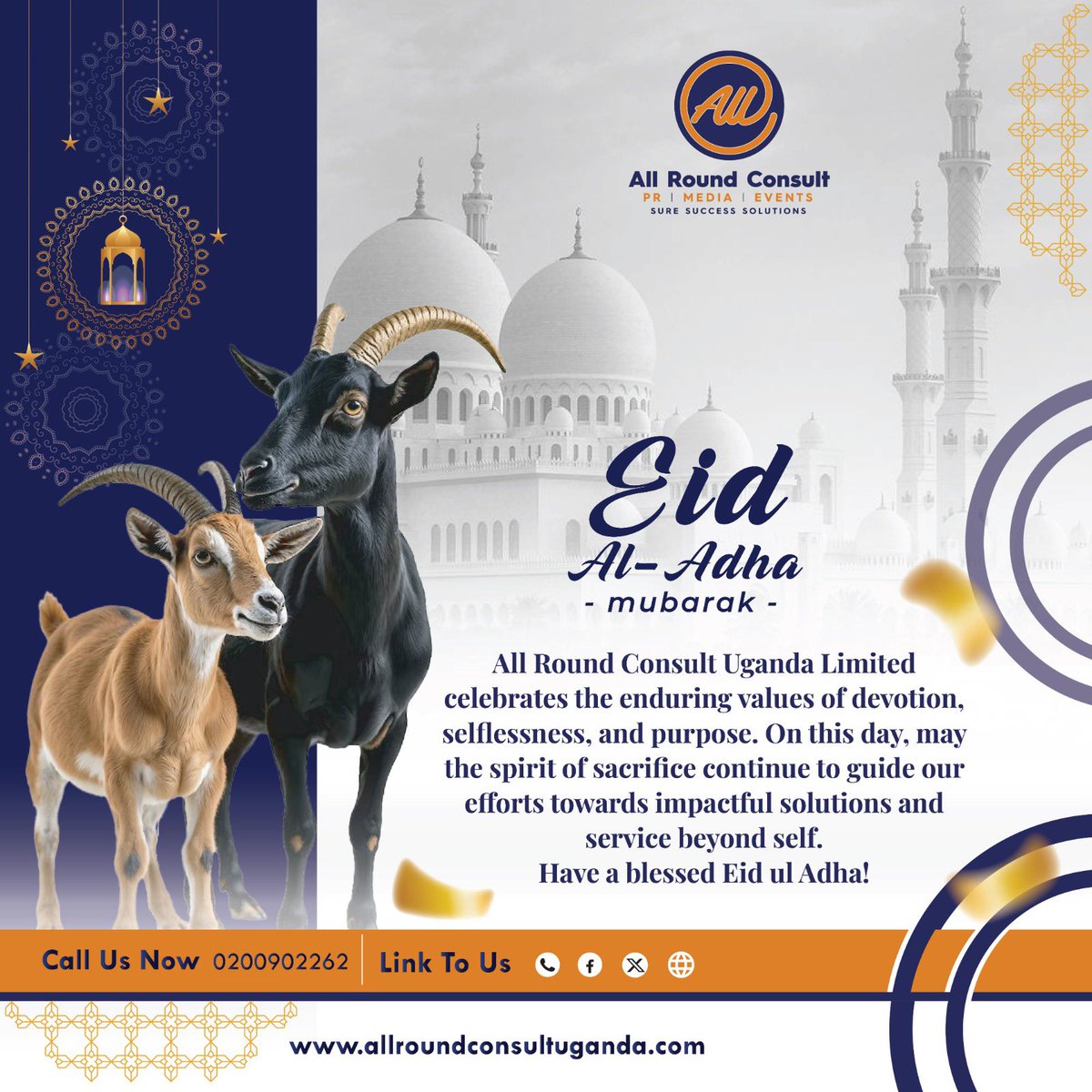 Eid Mubarak! May this beautiful day bring joy, peace, and endless blessings to you and your loved ones. #EidMubarak