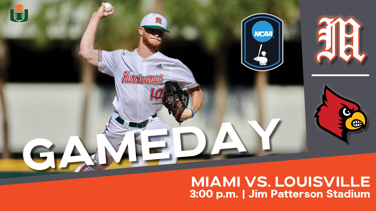 WVUM Sports (@wvumsports) on Twitter photo It's Super Regional weekend and Miami looks to get on the right foot in game one vs. Louisville!
โพ: <a href="/CanesBaseball/">Miami Hurricanes Baseball</a> at <a href="/LouisvilleBSB/">Louisville Baseball</a>
๐๏ธ: Jim Patterson Stadium
โฐ: 3:00 p.m.
๐๏ธ: <a href="/maxkeller615/">Max Keller</a> & <a href="/DanielFridman27/">Optimistic Jays Fan</a>
๐ป: wvum.org/listen
๐ป: 90.5FM It's Super Regional weekend and Miami looks to get on the right foot in game one vs. Louisville!
โพ: <a href="/CanesBaseball/">Miami Hurricanes Baseball</a> at <a href="/LouisvilleBSB/">Louisville Baseball</a>
๐๏ธ: Jim Patterson Stadium
โฐ: 3:00 p.m.
๐๏ธ: <a href="/maxkeller615/">Max Keller</a> & <a href="/DanielFridman27/">Optimistic Jays Fan</a>
๐ป: wvum.org/listen
๐ป: 90.5FM