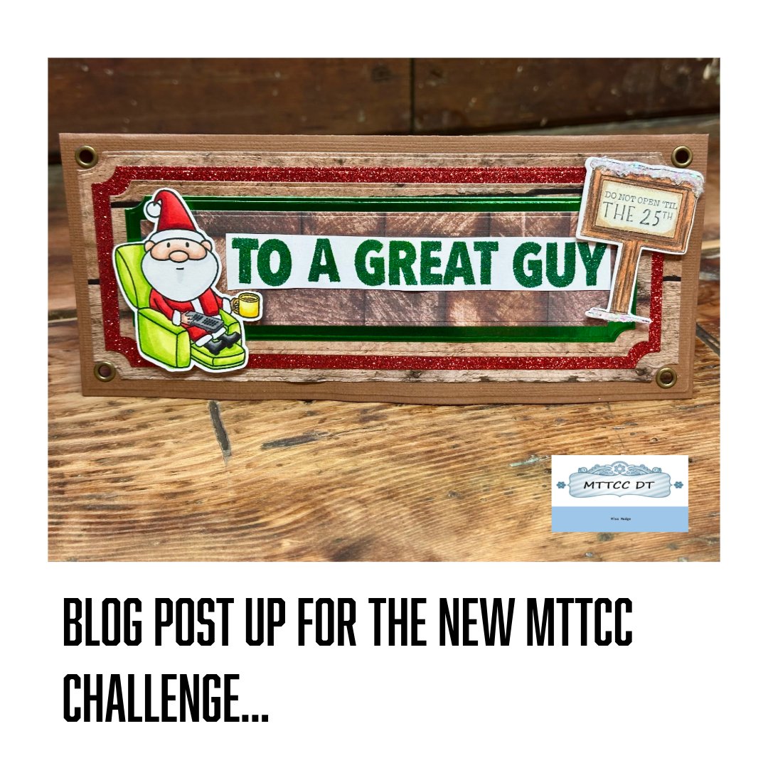 MrsMudge2009's tweet photo. 🎄 New DT Make for #MyTimeToCraftChristmas!
I made a masculine slimline Christmas card using woodgrain layers, foil, &amp; a chill Santa in a recliner 🪵🎅
Bonus: tried out my new Empress die machine—LOVE it! 💥
.
#cardmaking #slimlinecard #papercraft #christmascards #masculinecards https://t.co/cLpBX7U02x