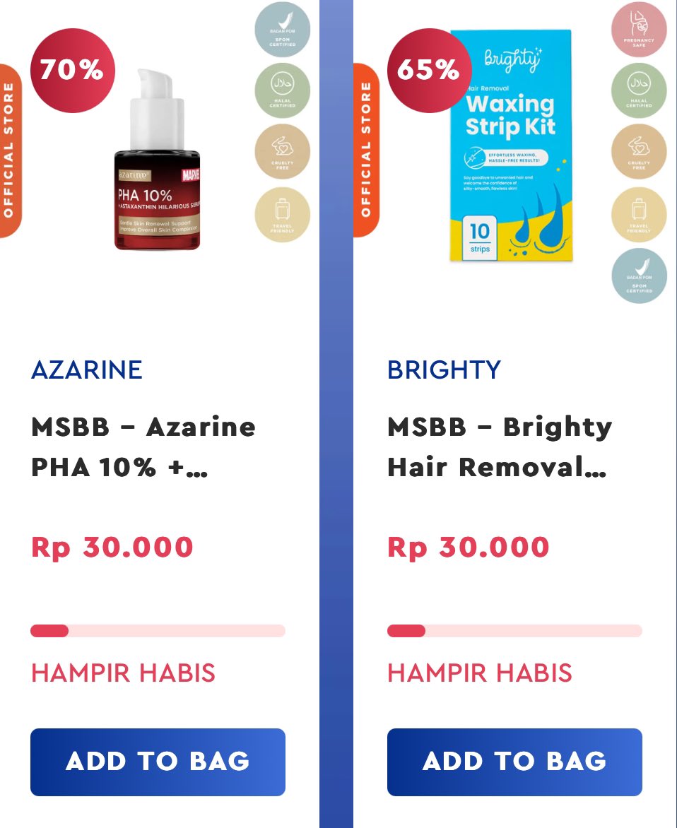 Semuanya jadi 30k aja 😱😱

myskinbutbetter.com