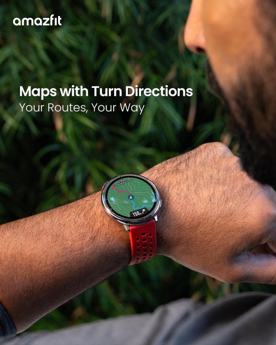 AmazfitIN's tweet photo. With real-time maps & turn directions on your wrist, every trail feels like a guided tour with Active 2.
🛒 Shop now at https://t.co/LWDT9qMduZ or https://t.co/S3Wy4EOQgU
#TrailReady #AmazfitNavigation #ExploreFreely https://t.co/e0nOztQILz